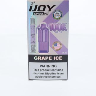 iJoy XP100K 100K Disposable Pod + 15mL Liq Salts Grape Ice packaging