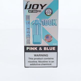 iJoy XP100K 100K Disposable Pod + 15mL Liq Salts Pink & Blue packaging