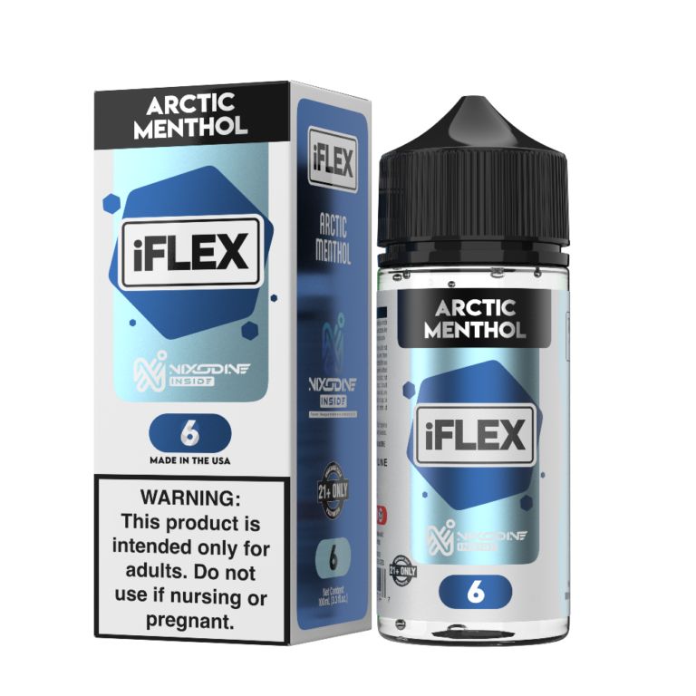 Arctic Menthol Juice Head iFlex Nixodine 100mL 6mg with packaging