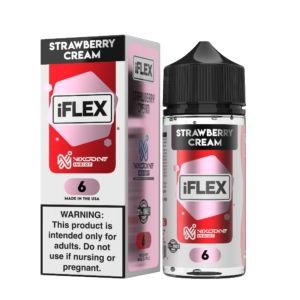 Strawberry Cream Juice Head iFlex Nixodine 100mL 6mg with packaging