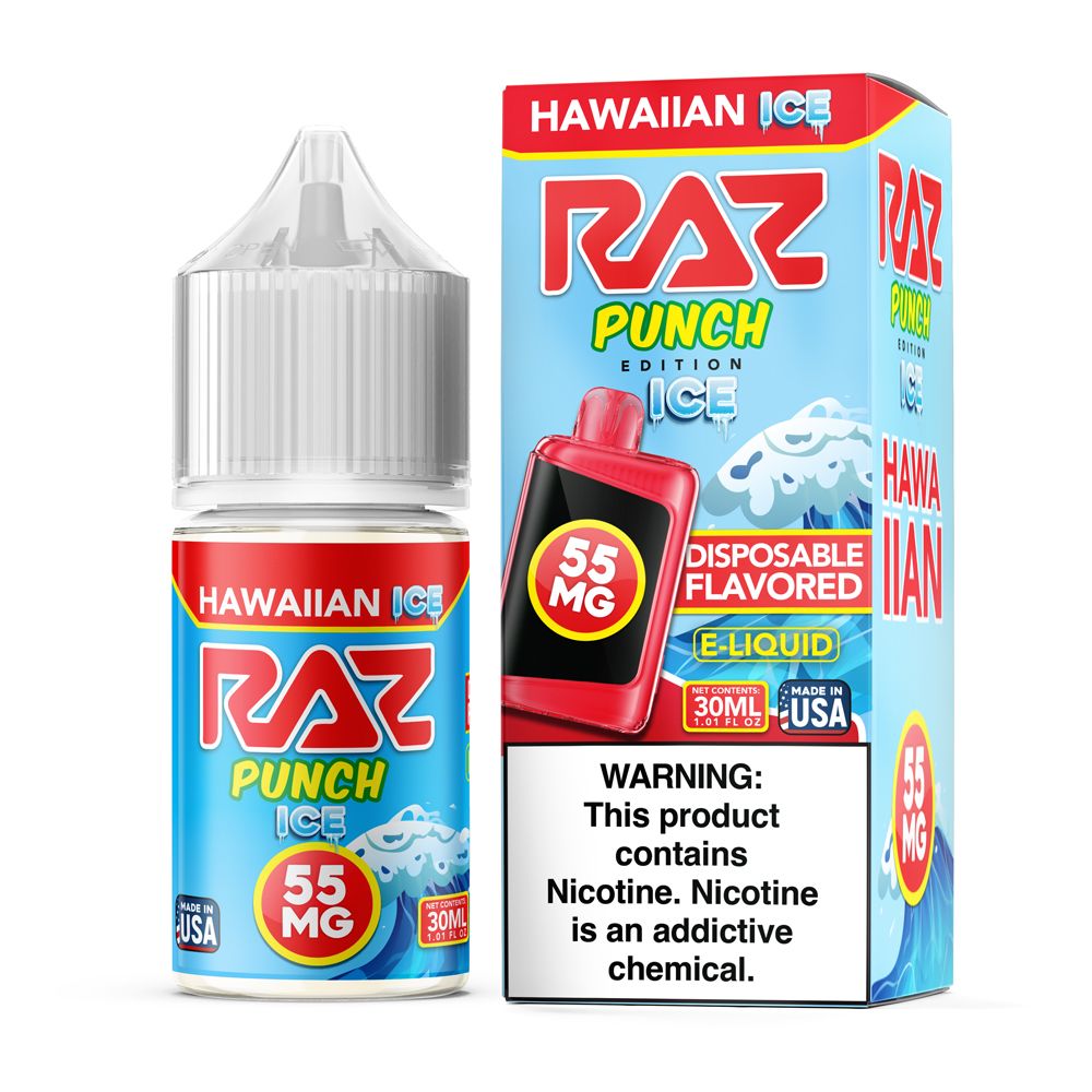 Hawaiian Ice Pod Juice x RAZ Salts 30mL with packaging