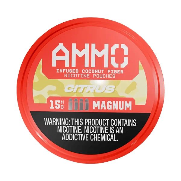 AMMO Nicotine Pouches (20ct Can) Citrus