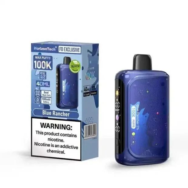 Horizon 100K Disposable Blue Rancher with packaging