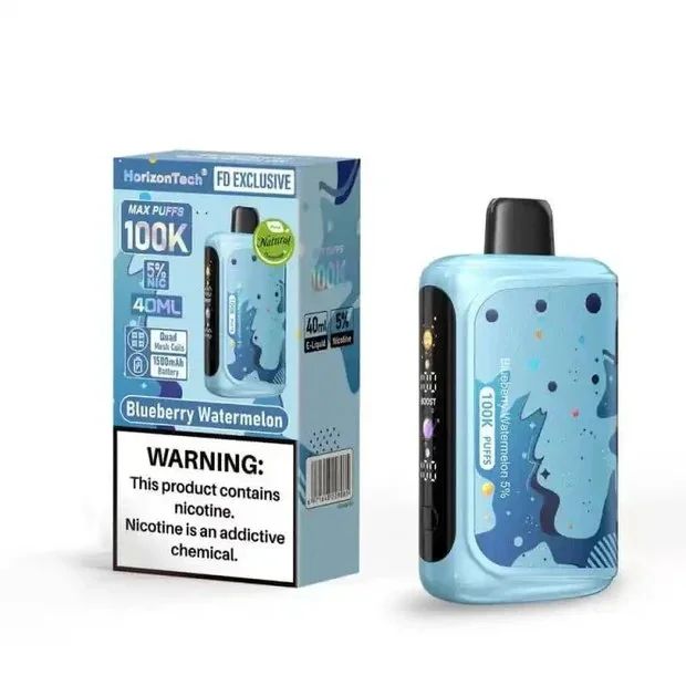 Horizon 100K Disposable Blueberry Watermelon with packaging