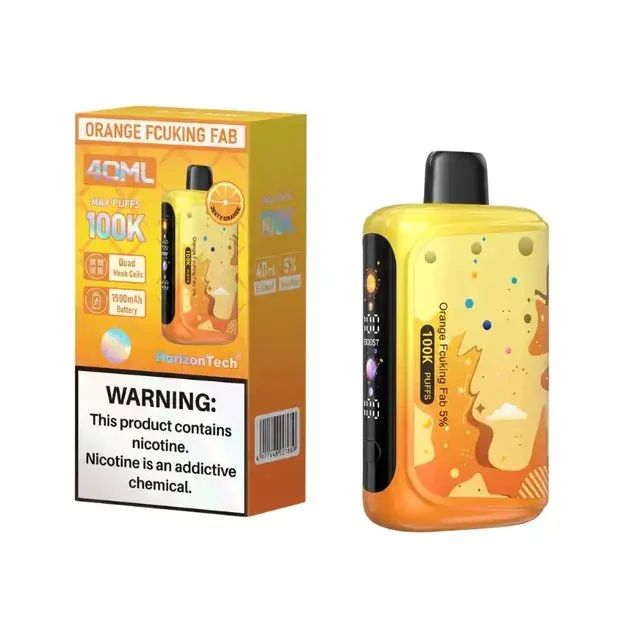 Horizon 100K Disposable Orange Fcuking Fab with packaging