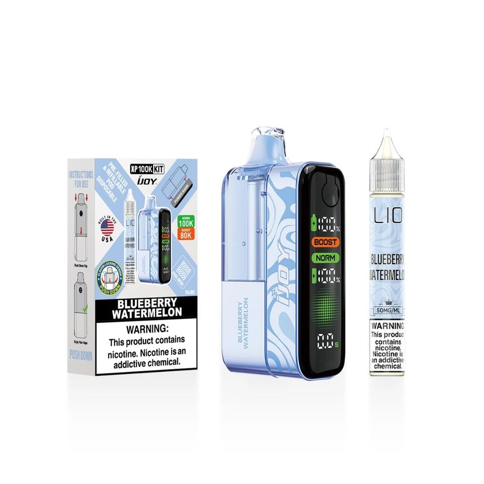 iJoy XP100K 100K Disposable + 15mL Liq Salts Blueberry Watermelon with packaging