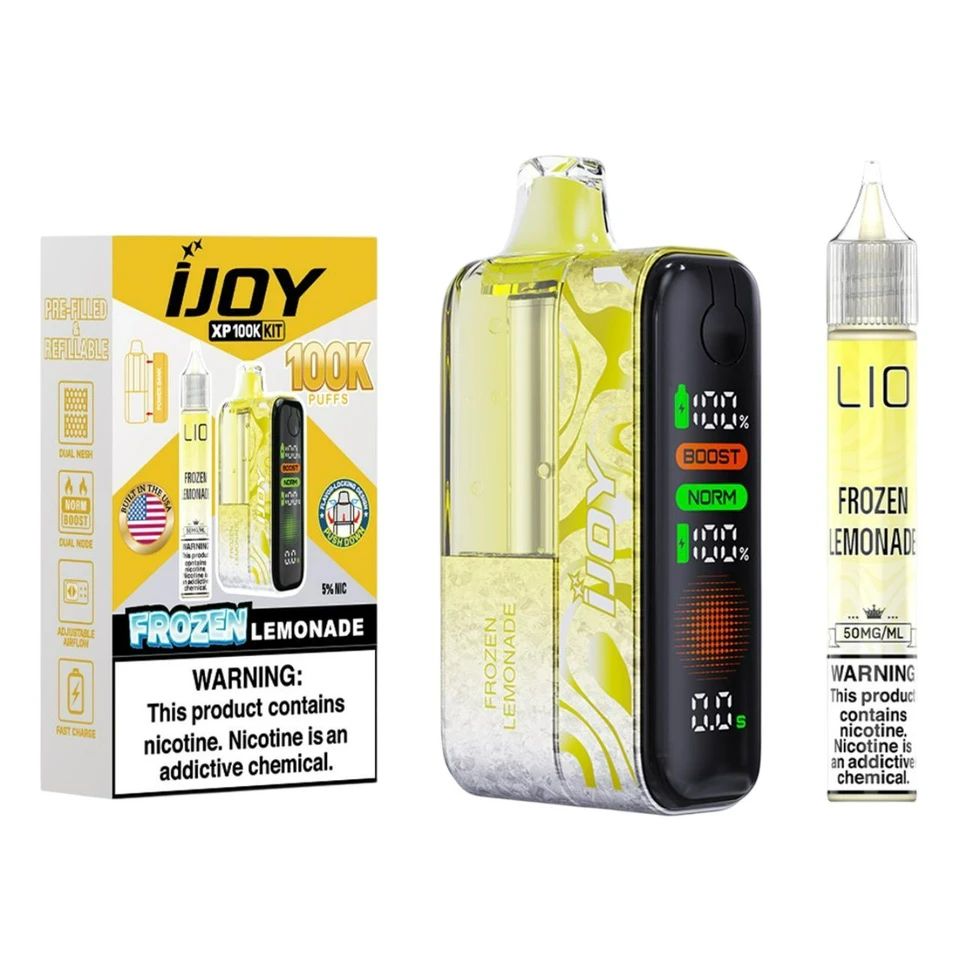 iJoy XP100K 100K Disposable + 15mL Liq Salts Frozen Lemonade with packaging