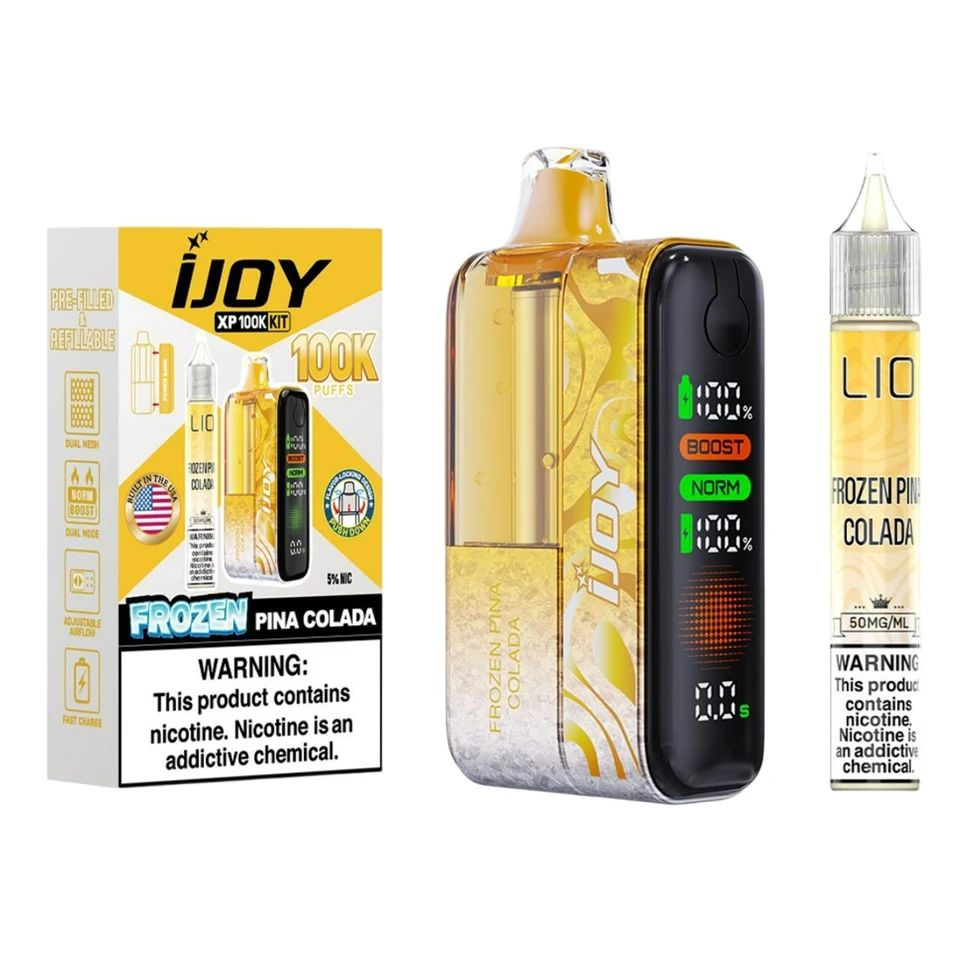 iJoy XP100K 100K Disposable + 15mL Liq Salts Frozen Pina Colada with packaging