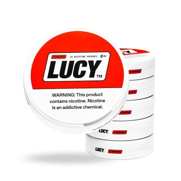 Lucy Nicotine Pouches (15ct Can)(5-Can Pack) Cinnamon 8mg