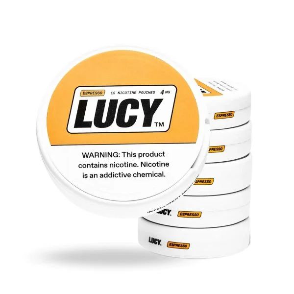 Lucy Nicotine Pouches (15ct Can)(5-Can Pack) Espresso 4mg