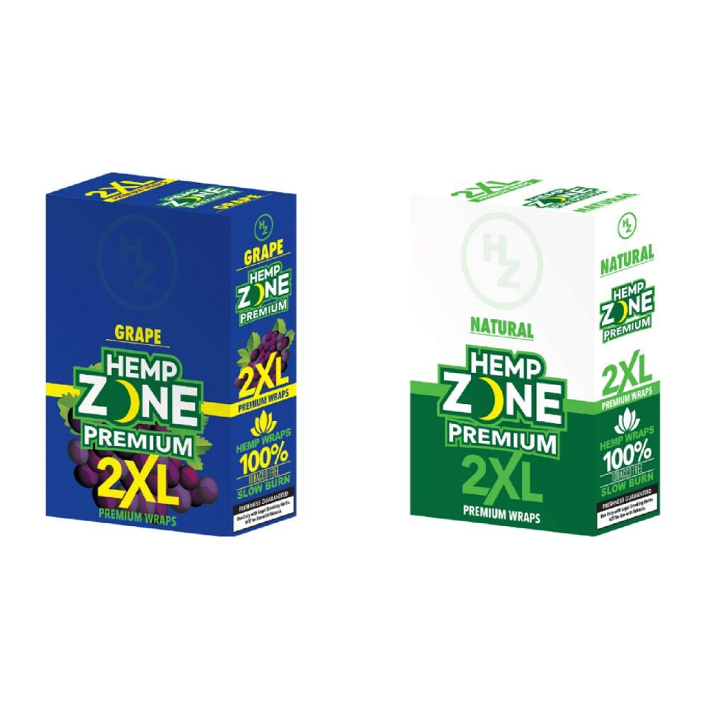 Hemp Zone Premium 2XL Wraps - 25 Pouch Box thumbnail