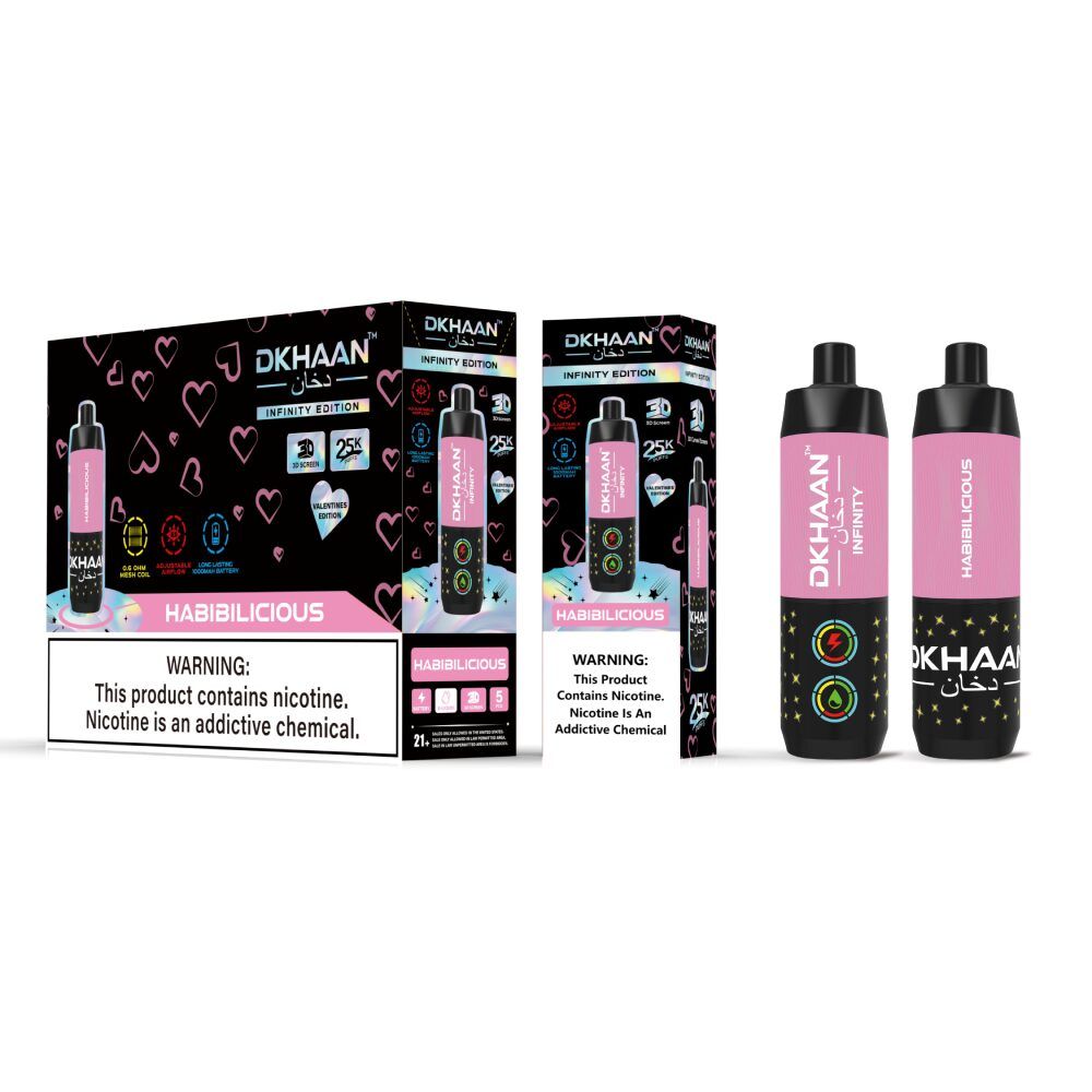 Dkhaan Infinity Disposable Habibilicious with packaging