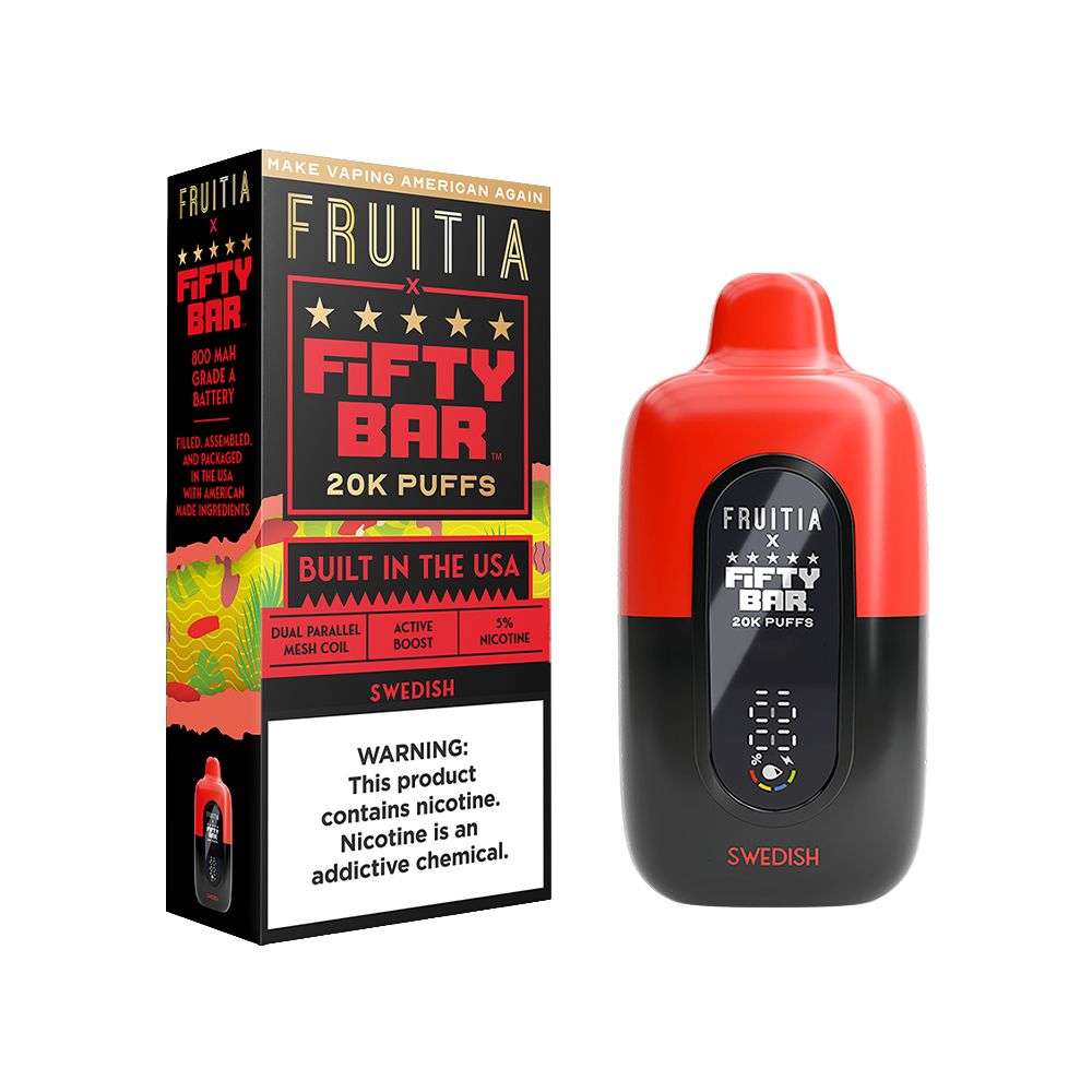 Fifty Bar Fruitia E-Cig Disposable 20000 Puffs 16mL 50mg Fifty Bar Fruitia E-Cig Disposable 20000 Puffs 16mL 50mg