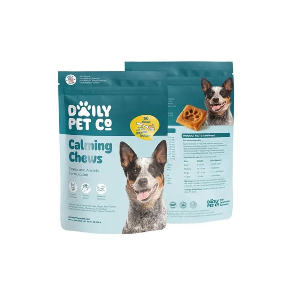 Daily Pet Co (Dog Treats)(60ct Pouch) Calming Chews Peanut Butter