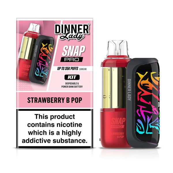 vape dispo Dinner Lady Snap Pro Disposable (Dispo + Power Dock)