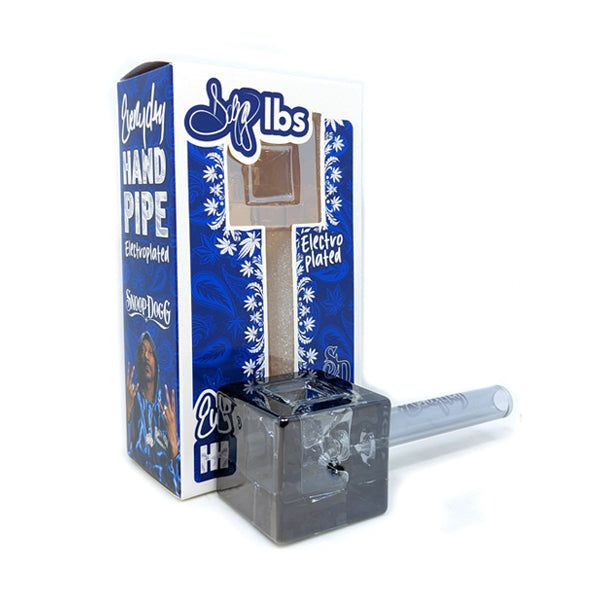 Dogg Lbs (Hand Pipe) 4" Everyday Electro Plated Cube Smoke with packaging