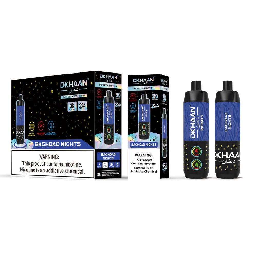 Dkhaan Infinity Disposable Baghdad Night with packaging