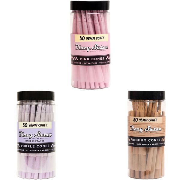 Blazy Susan 98mm Cones (50ct Jar) Group Photo