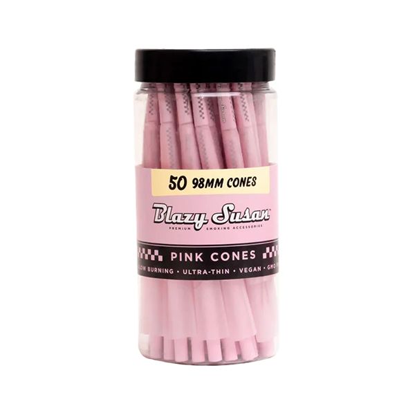 Blazy Susan 98mm Cones (50ct Jar) Pink packaging