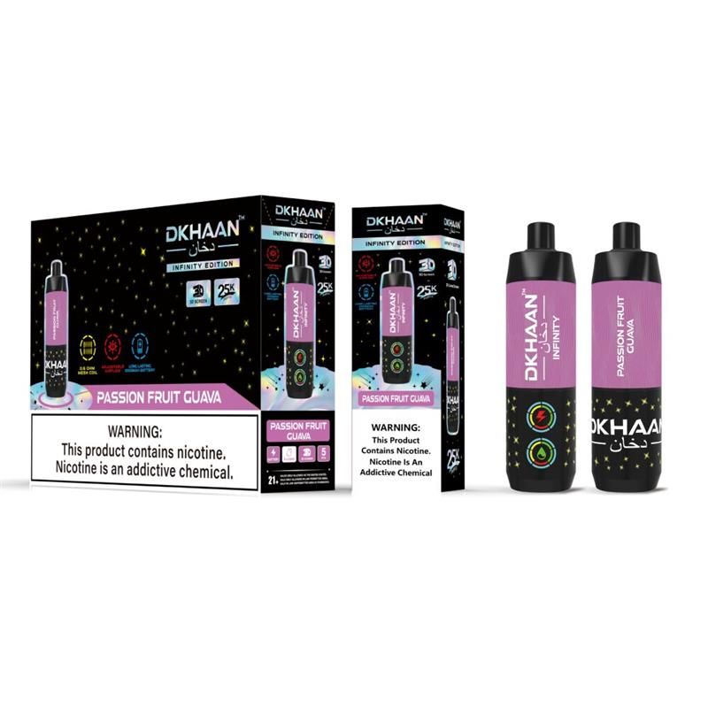 Dkhaan Infinity Disposable Passion Fruit Guava with packaging
