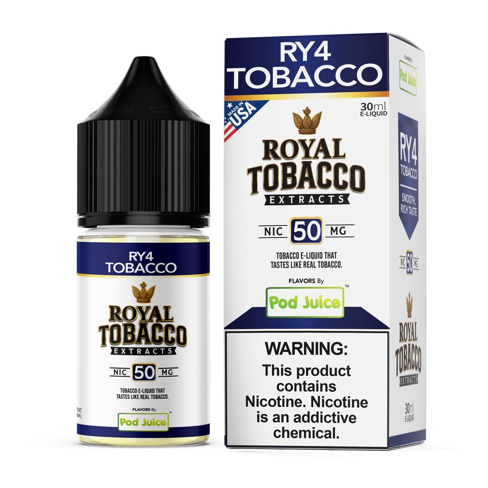 RY4 Tobacco Pod Juice x Royal Tobacco Extracts Salts 30mL