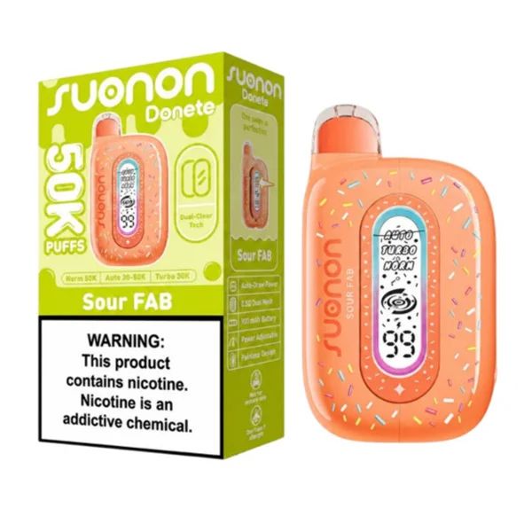 Suonon Donete Disposable Sour Fab with packaging