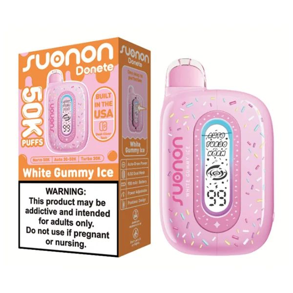 Suonon Donete Disposable White Gummy Ice with packaging