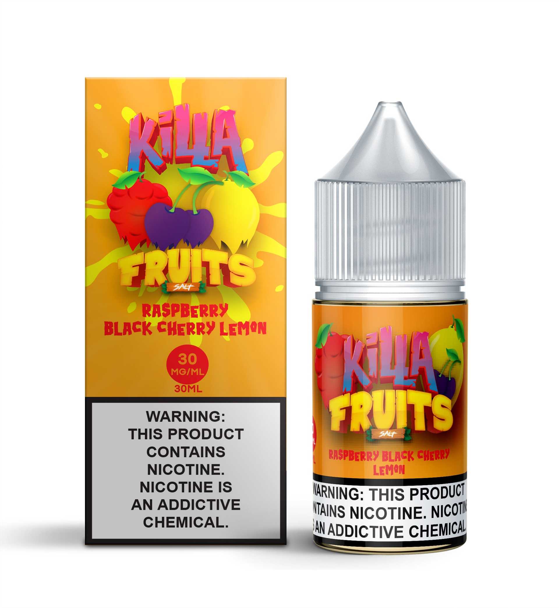 is hitting a vape without juice bad Raspberry Black Cherry Lemon by Killa Fruits Salts Series 30mL